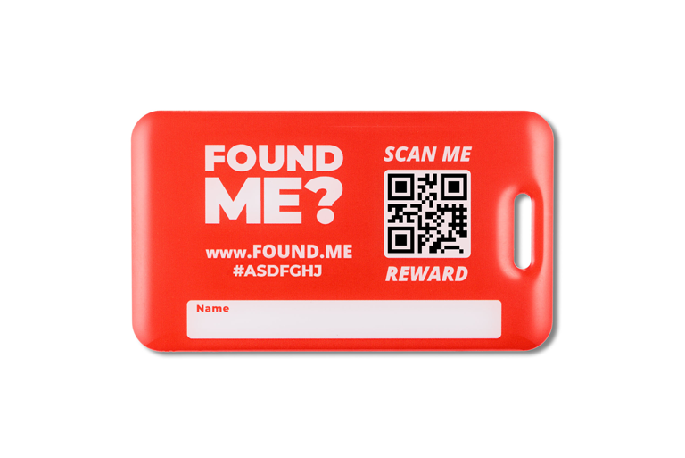 found me tag with QR code